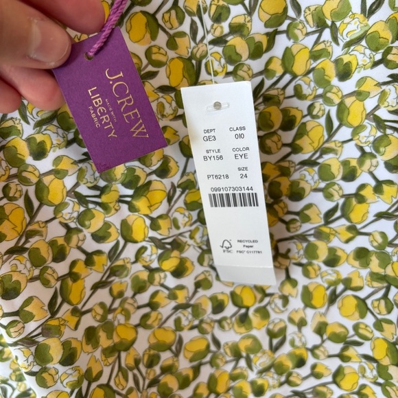 J crew womens Plunge one-piece swimsuit in Liberty Eliza's Yellow size 24 NWT - Picture 7 of 12